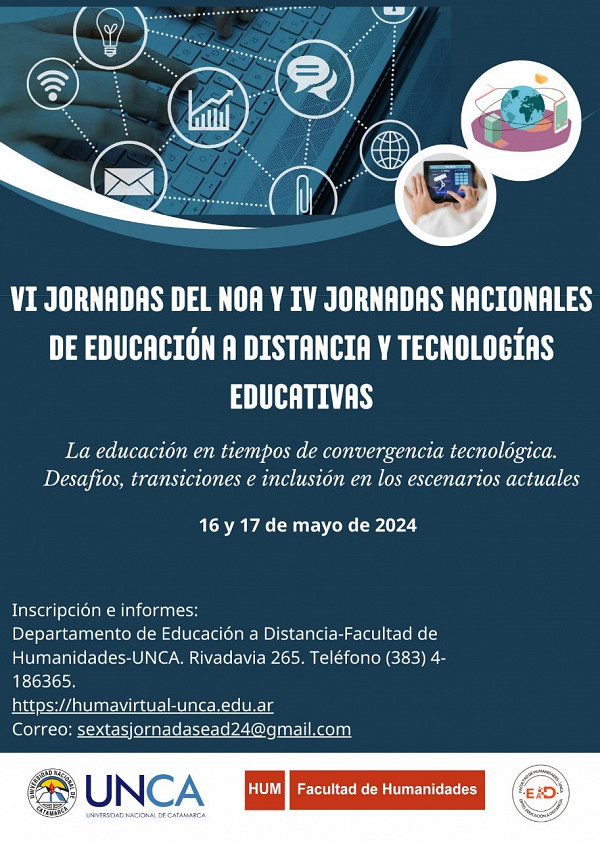 VI Jornadas del NOA y IV Jornadas Nacionales de Educación a Distancia y Tecnologías Educativas